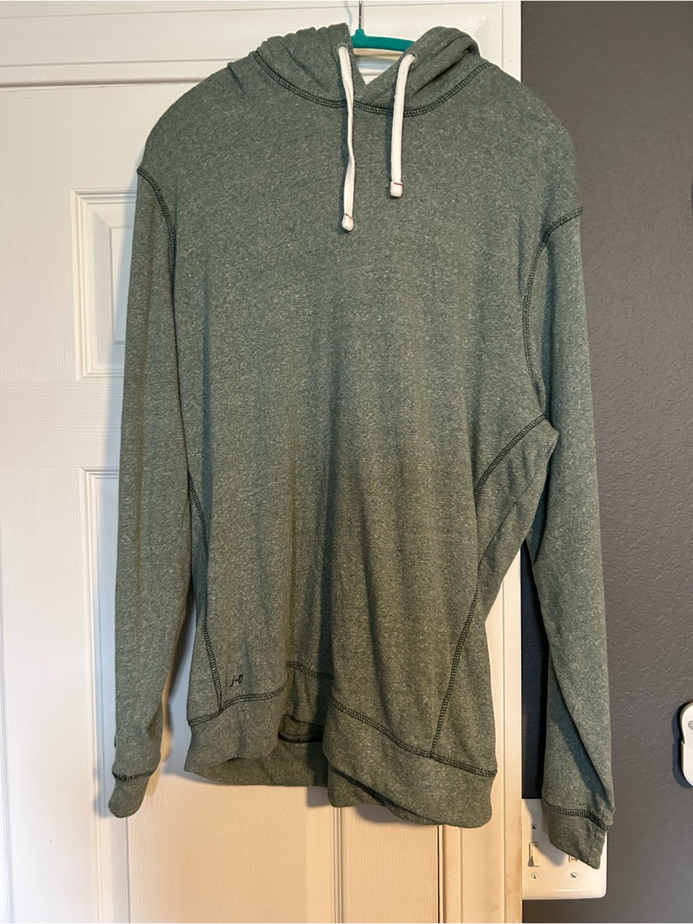 johnnie-O Heathered Sage Green Hooded Pullover